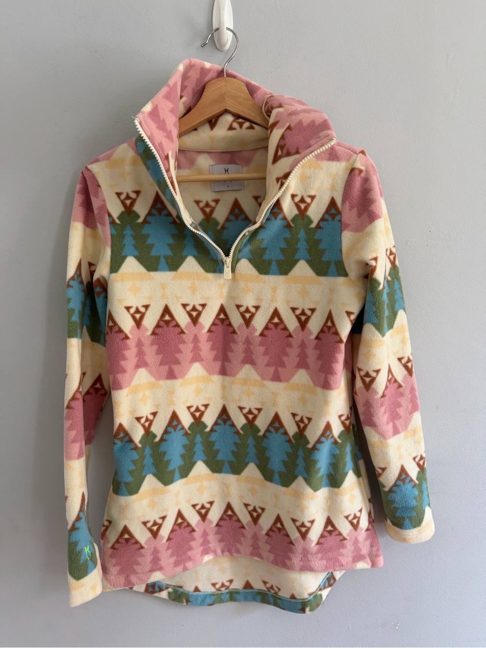 Dudley Stephens Vello Fleece Canyon Road Prospect Pullover Aztec Print Size S